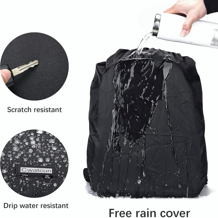 Cwatcun Kamerarucksack Camera Backpack Professioneller für spiegellose DSLR/SLR-Kamera, wasserdicht,