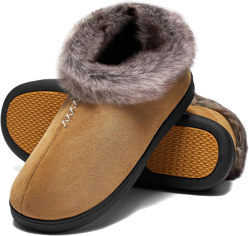 Mishansha Damen Winter Rutschfest Warme Hausschuhe Memory Foam Plüsch Pantoffeln, Gr.36-43 36 EU Cam