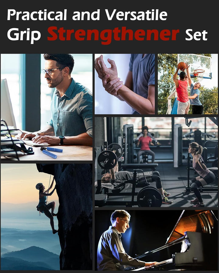 Handtrainer Fingertrainer, Griffkraft Trainer Trainingsset - 6er-Pack (50-200LB) Handgelenk Trainer,
