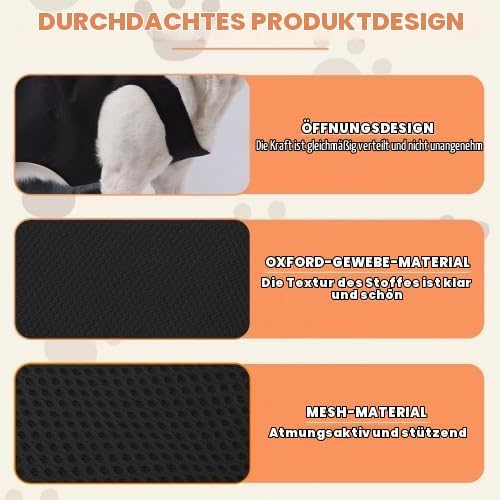 Hunde Tragehilfe, Tragehilfe Hund Treppe Verstellbare Gehhilfe für Hunde, Hundeliftgeschirr für Hint