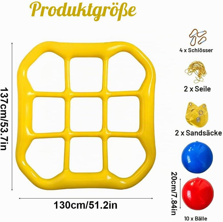 Aufblasbares Wasserspielzeug Set, Tic Tac Toe Pool Spielzeug, 9-Kästchen-Gitter-Wasserspielzeug mit