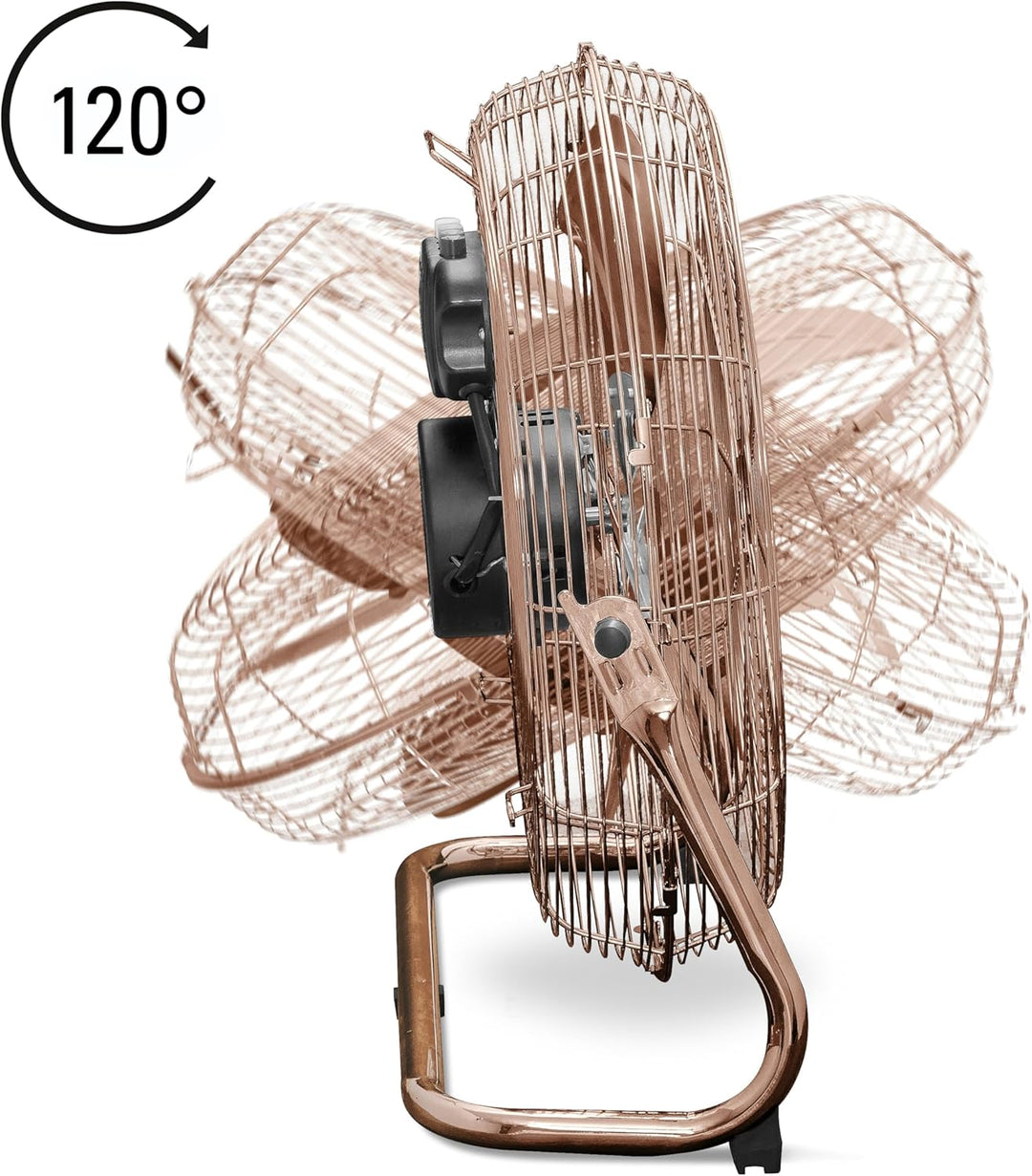 TROTEC Bodenventilator TVM 17 – 100 Watt, Neigungswinkel 110°, 3 Stufen, Ø 45 cm, kippfester Stand,