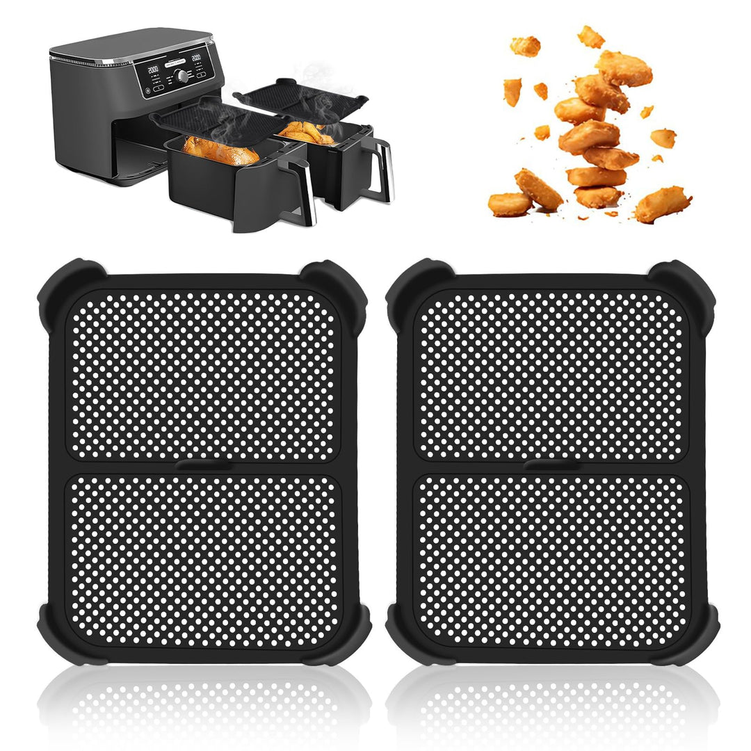 2 Stück Spritzschutz für Ninja Foodi Max Dual Zone AF400EU & AF451EU, Silikon Spritzschutz für Ninja