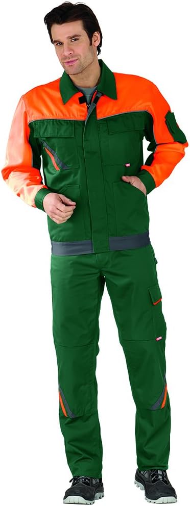 Planam Grösse 68 Herren Visline V1 Bundjacke grün orange schiefer Modell 2412