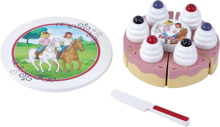 tanner DER KLEINE KAUFMANN TANNER Deco - Torte Bibi und Tina zum schneiden aus Holz, Zubehör für Kau
