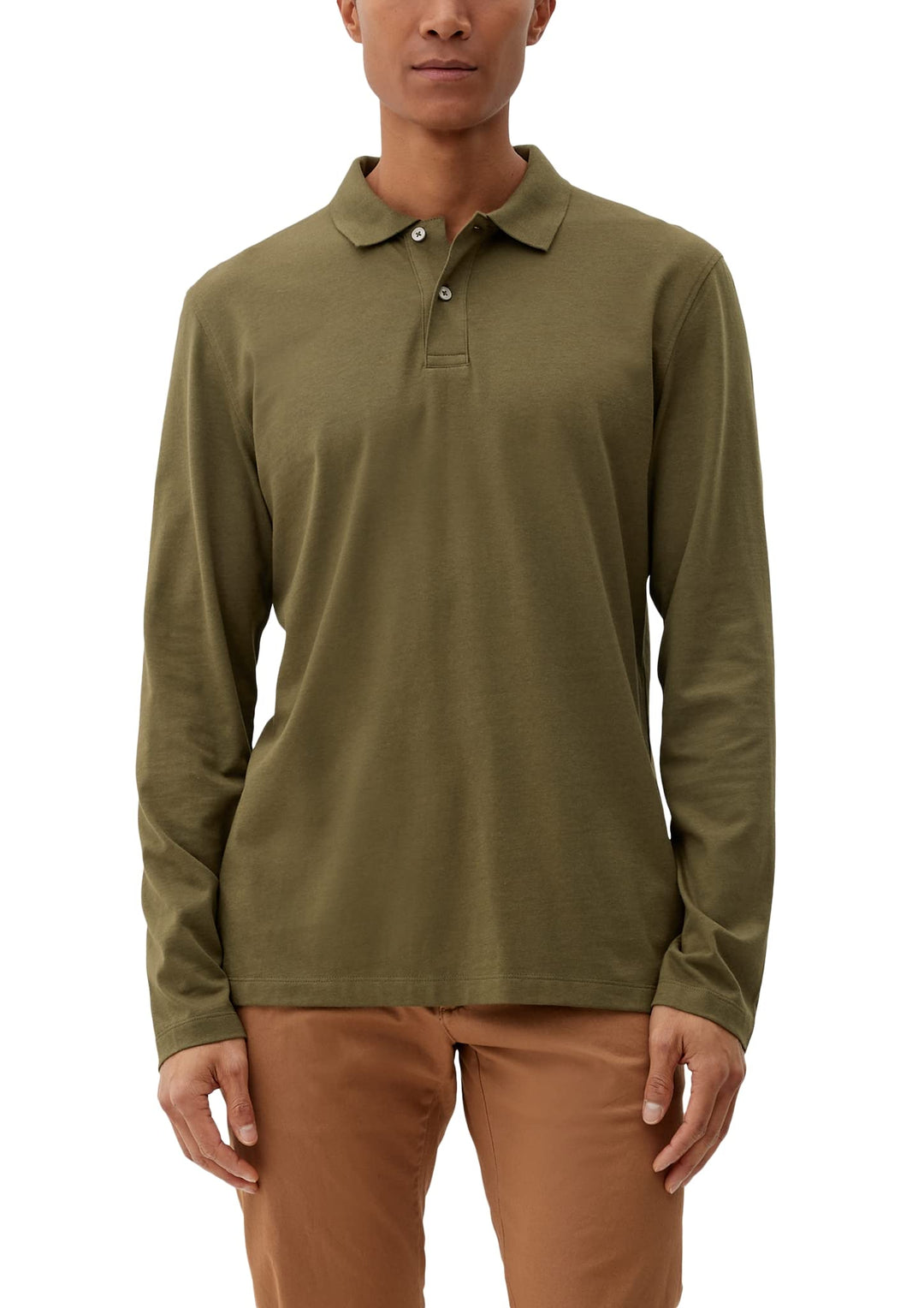 s.Oliver Herren Polo-Shirt Langarm M Olivgrün, M Olivgrün
