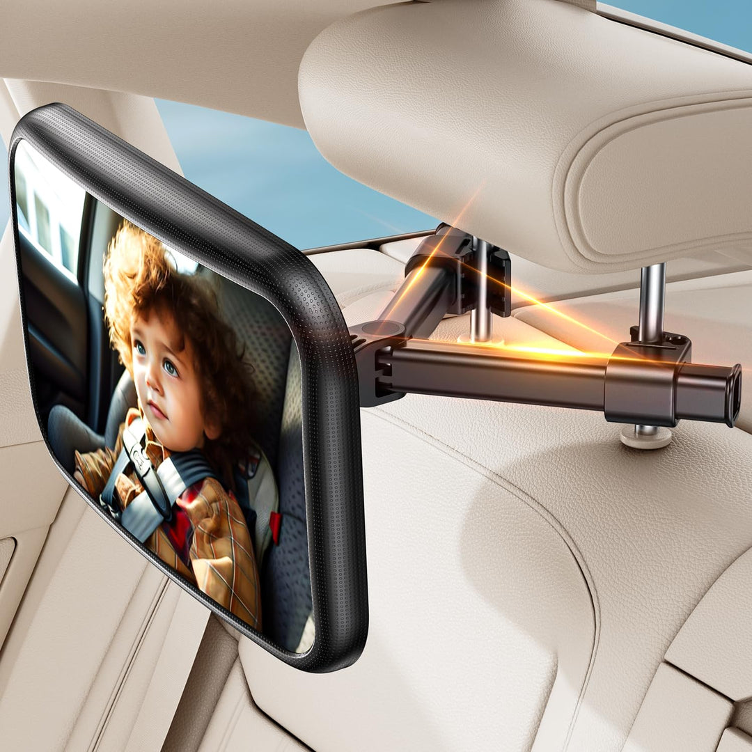 Autospiegel Baby Rücksitz Spiegel Rückbank: Spiegel Auto Baby Rückbank mit Haken Clip, 100% Bruchsic