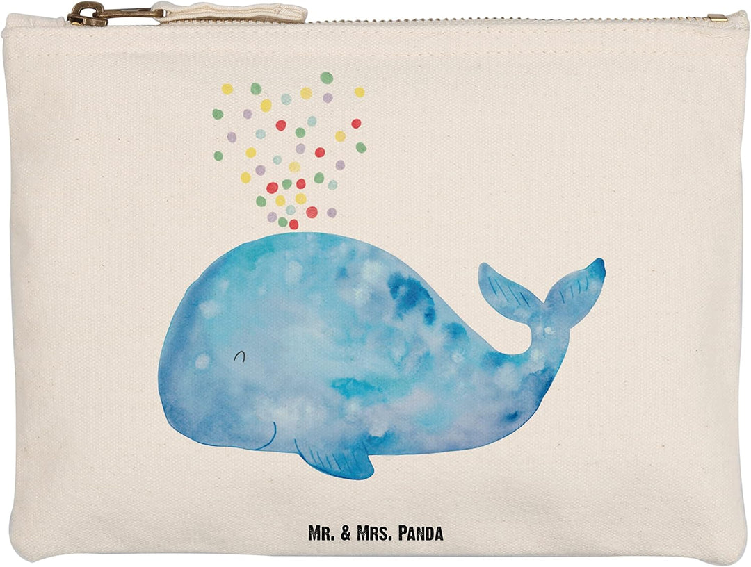 Mr. & Mrs. Panda Federtasche Wal Konfetti Grösse XL Grosse - Geschenk, Motivation, Geburtstag, Kosme