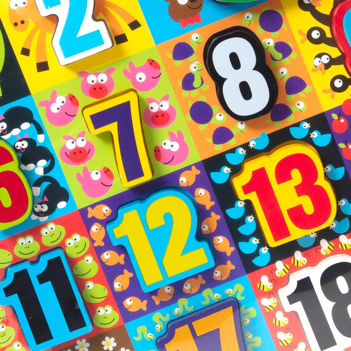 Melissa & Doug Jumbo Numbers Chunky Puzzle, Puzzles, 3+, Gift for Boy or Girl