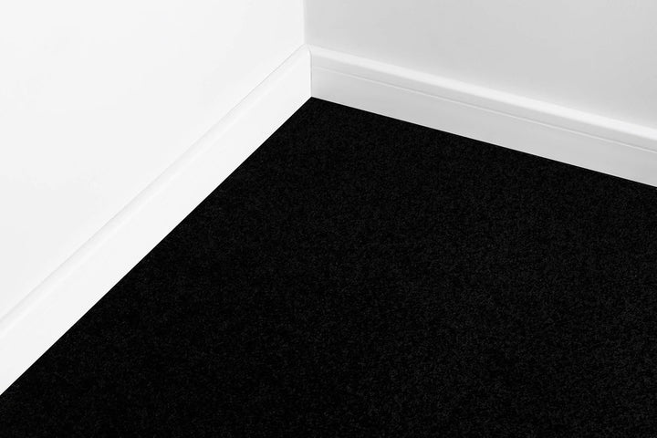 Einfarbiger Teppich Trendy für Zimmer, Wohnzimmer, Schlafzimmer, Teppichboden Auslegware, schwarz, V