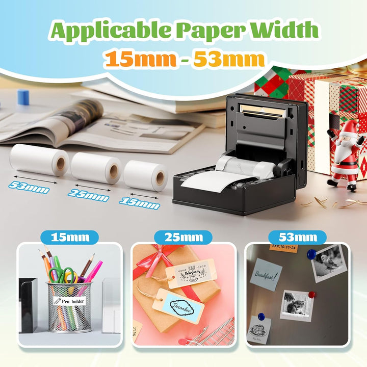 Phomemo M02 Mini Drucker,Bluetooth Taschendrucker,Aufkleber Klein Thermodrucker,Tragbarer Portable P