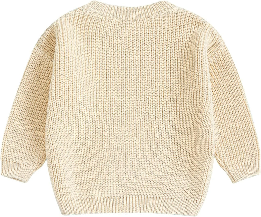 L&ieserram Baby Jungen Mädchen Weihnachten Gestrickt Pullover Jumper Weihnachtspullover Neugeborenen