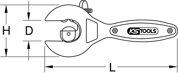 KS Tools 104.5022 Ratschen-Rohrabschneider, 6-23mm
