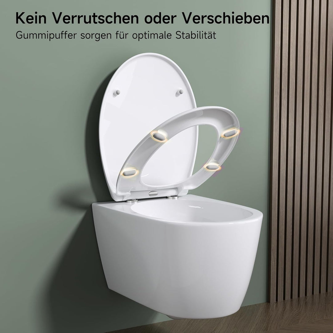 Rainsworth Nano Glaze Toilettendeckel Form O,Urea Formaldehyd Wc Sitz Mit Absenkautomatik,Ergonomisc