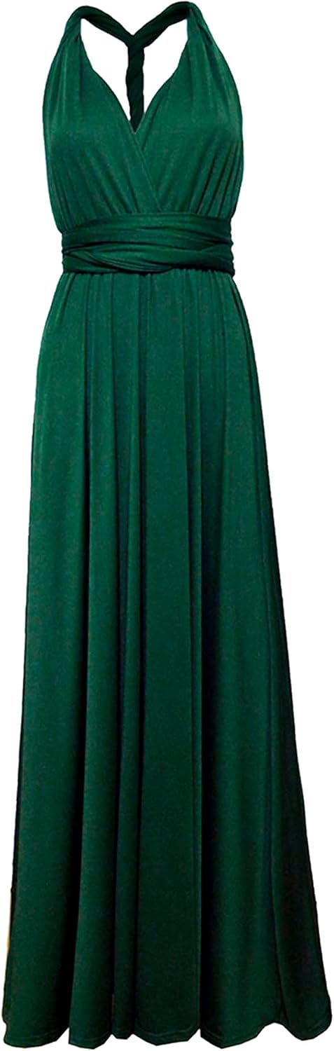 xxxiticat Damen Lange Abend Cocktailkleid Elegantes Brautjungfernkleid Elegante Party Kleid M Grün,