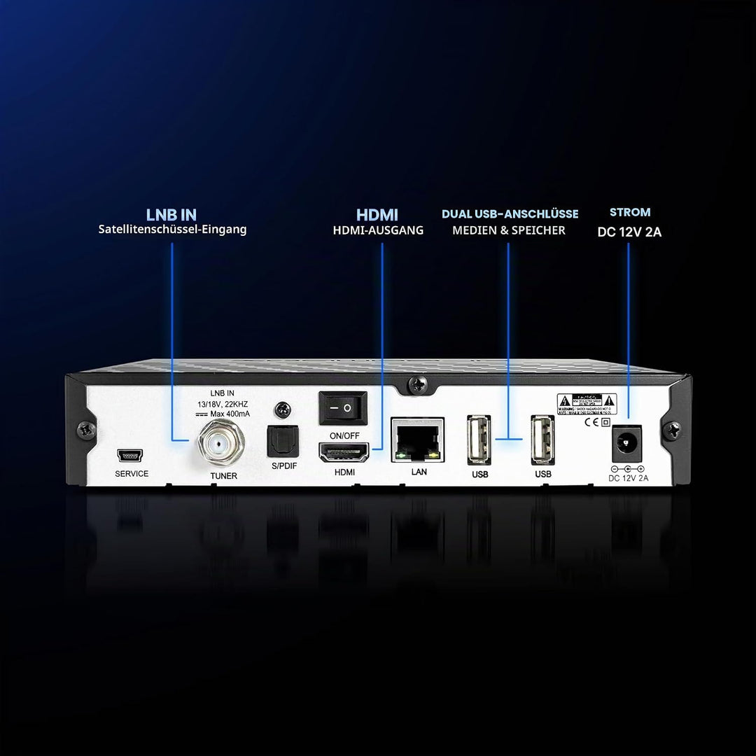 Dreambox DM520 1x DVB-S2 Tuner Linux Receiver (Full HD 1080p), 1x DVB-S2 Tuner