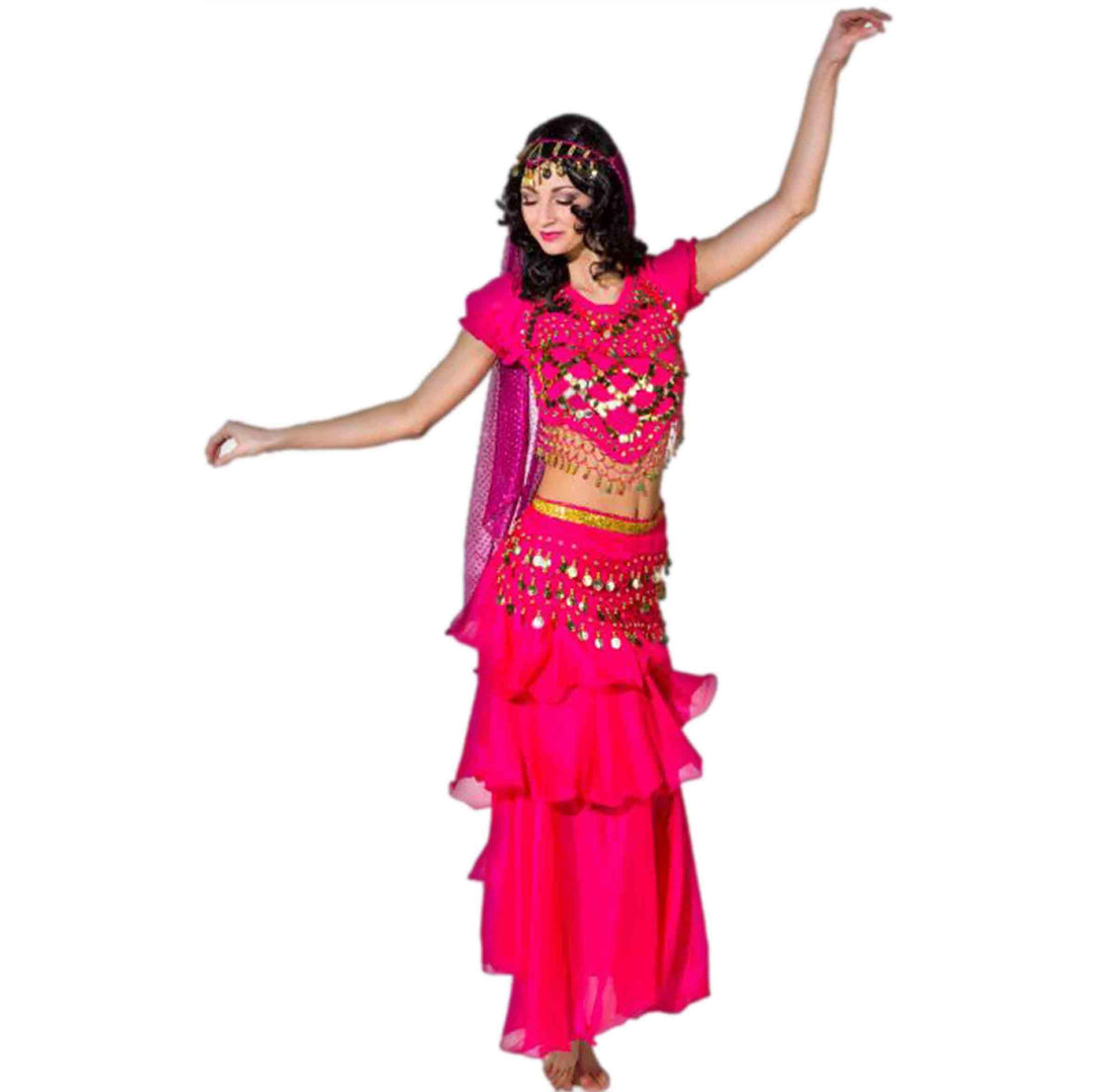 Kostüm Bauchtänzerin pink Einhgr. Fasching Orient Bollywood Märchen