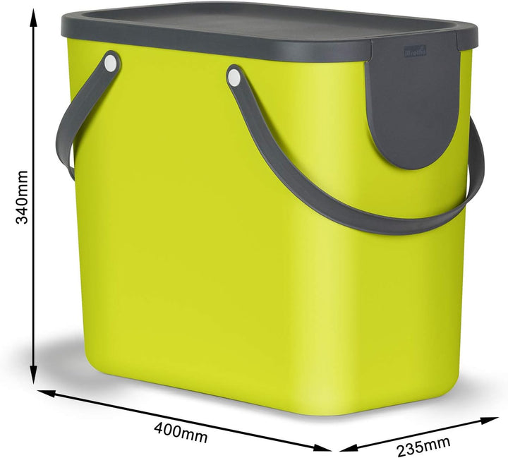 ROTHO Recycling-Müllsystem "Albula" 25 l grün lime grün, Grün