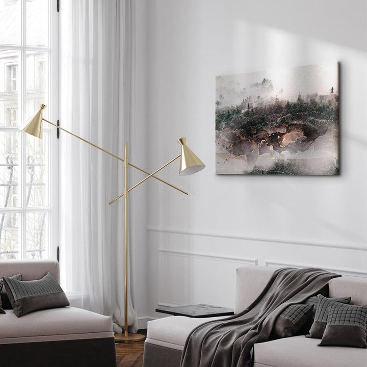 murando Akustikbild Wald 120x80 cm Bilder Akustikschaum Hochleistungsschallabsorber Schallschutz Lei