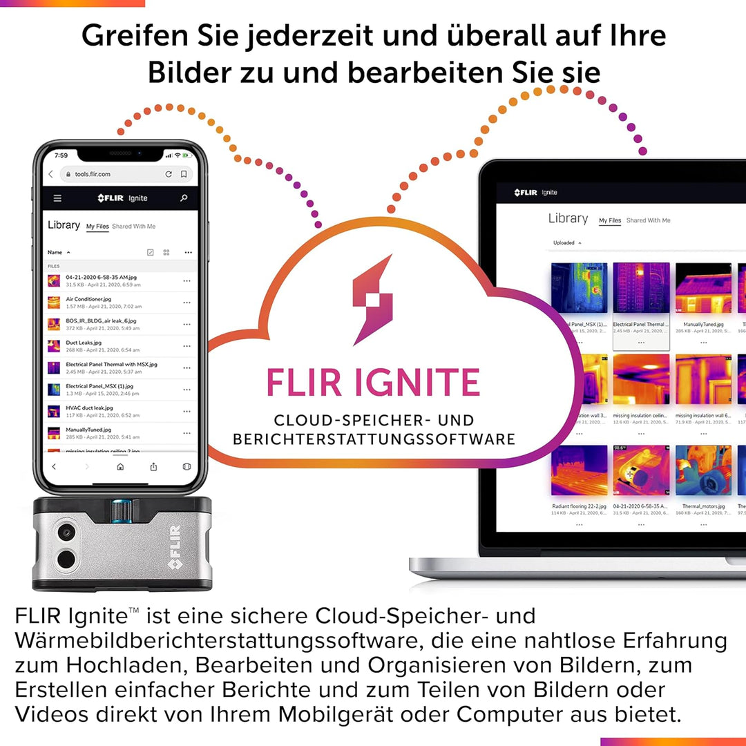 FLIR One Wärmebildkamera für iOS-Geräte Version 3, Silver iOS Heimanwender -