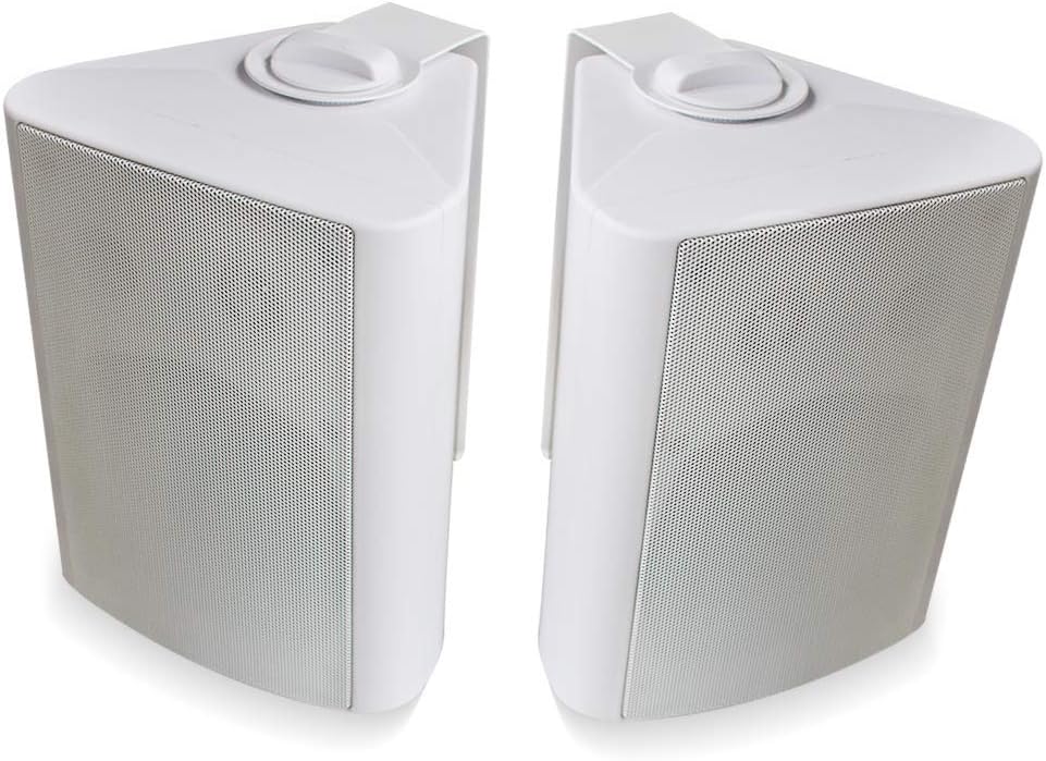 Herdio 5,25 Zoll 300 Watt Aussenlautsprecher Outdoor-Lautsprecher für Outdoor Indoor Wandhalterung P