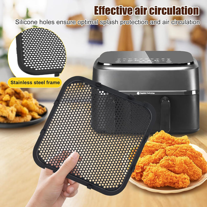 2 Stück Silikon Spritzschutz für Airfryer,Spritzschutz Kompatibel mit Philips Airfryer N350,Heissluf