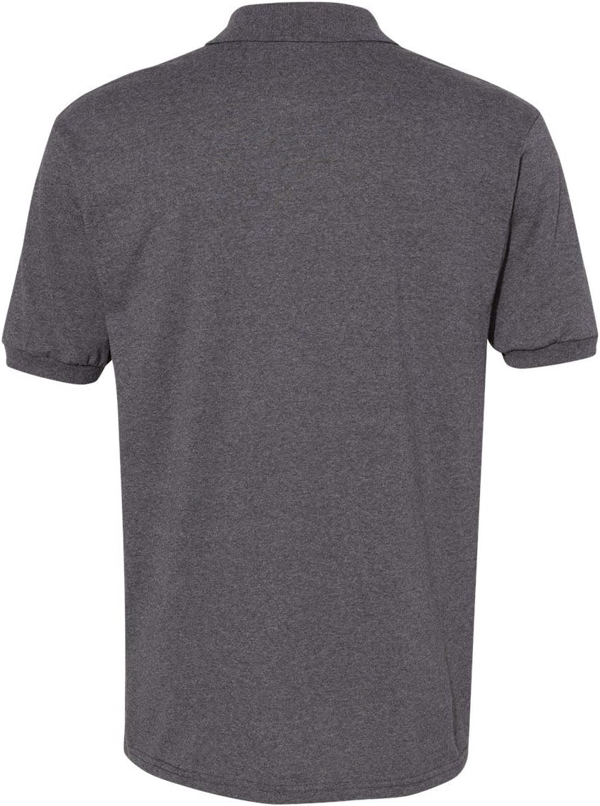 Hanes Herren Männer EcoSmart Jersey Polo, Charcoal Heather S, Charcoal Heather S
