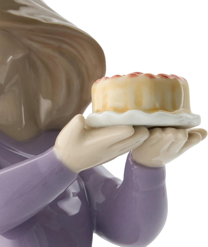 NAO Porcelain by Lladro PUPPY'S Birthday (Special Edition) (Girl Holding Cake with Puppy Dog) 200170