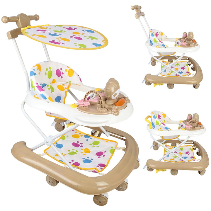 Baby Walkingstock, Gehstock mit Spieluhr und Licht, Waschbarer Sitz, für 6-18 Monate, 62 x 68 x 36-8