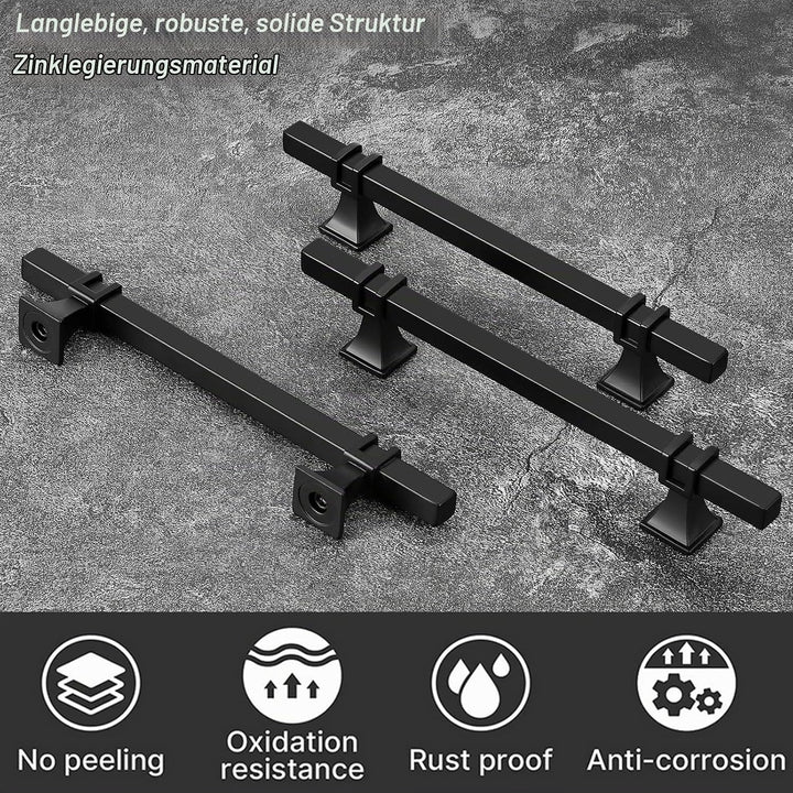 LONTAN 10 Stück Küchengriffe Schwarz Möbelgriffe Schwarz 128mm Schrankgriffe Schwarz Griffe für Küch