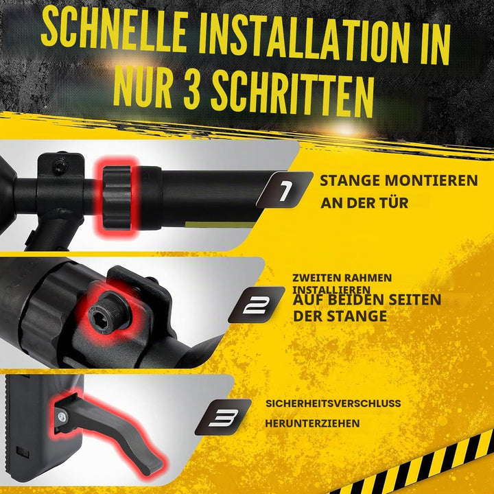 Klimmzugstange/Klimmzugstange Oberkörper-Workout-Stange, super belastbar: Doppelte Sicherheitsverrie
