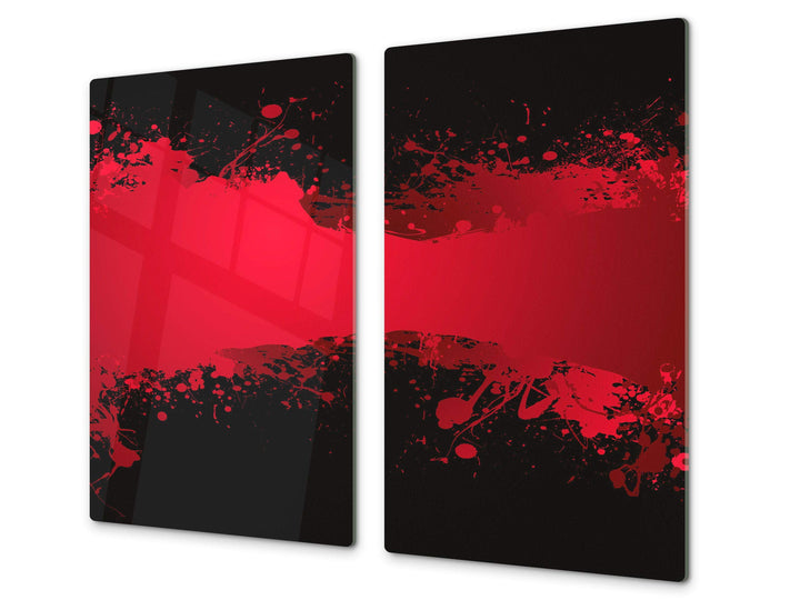 Schneidbrett aus Hartglas und schützende Arbeitsoberfläche – Schneideplatten SINGLE mit 60 x 52 cm u