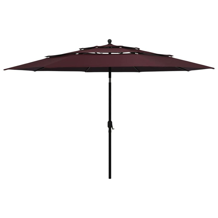 vidaXL Sonnenschirm mit Aluminium-Mast 3-lagig Ampelschirm Gartenschirm Marktschirm Strandschirm Kur