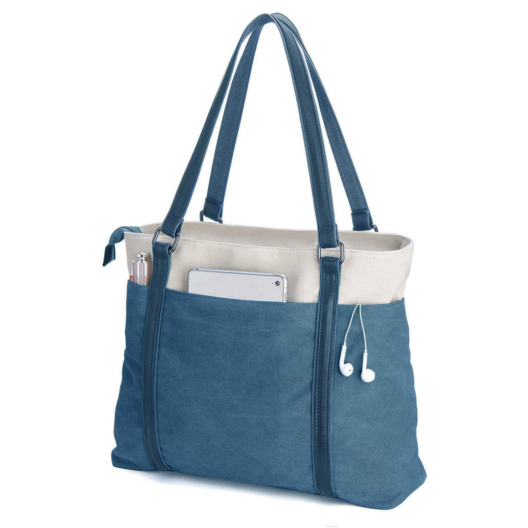 BAG WIZARD Damen S306923 Laptop-Tragetasche für die Arbeit Blau, Blau