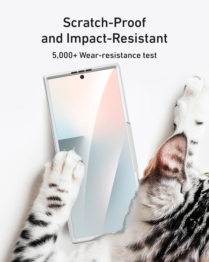 Miimall Handyhülle Kompatibel mit Samsung Galaxy Z Fold 7 Hülle mit Ständer, [HD Displayschutz] Ultr