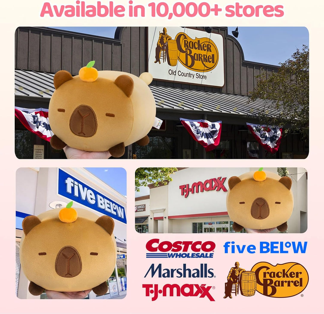 Mewaii Cute Capybara Plush Kawaii Plushies Capybara Stuffed Toy Cute Animal Plushie Soft Squishy Gif