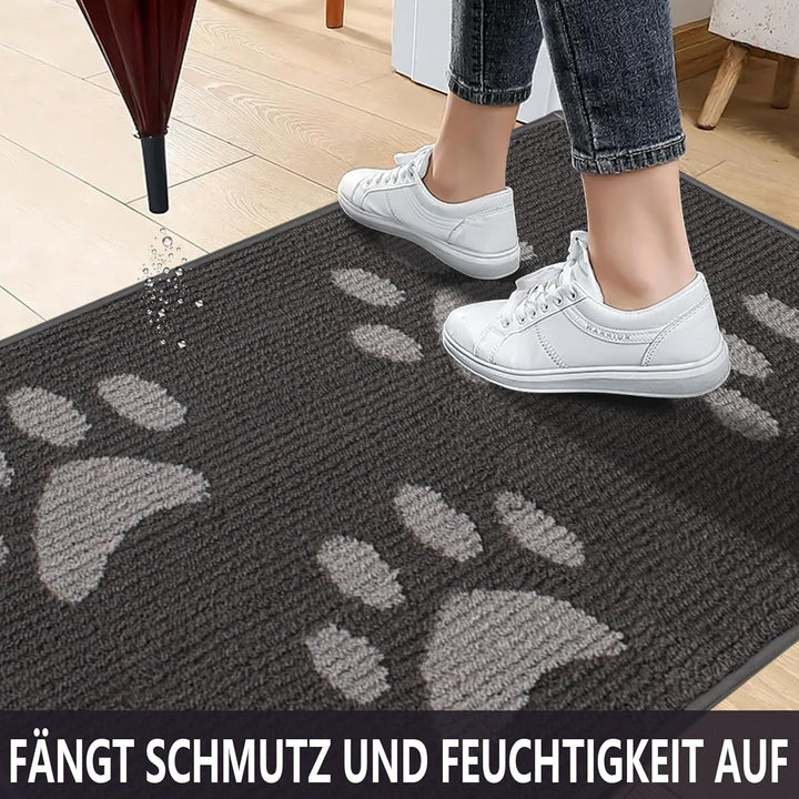 Schmutzfangmatte Innen & Aussen [80×120cm] – Fussmatte mit Rutschfester Unterseite | Saugstarke Fuss