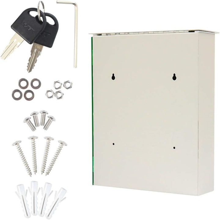 Rottner Briefkasten Splashy (Weiss NeonGrün), Weiss Neongrün