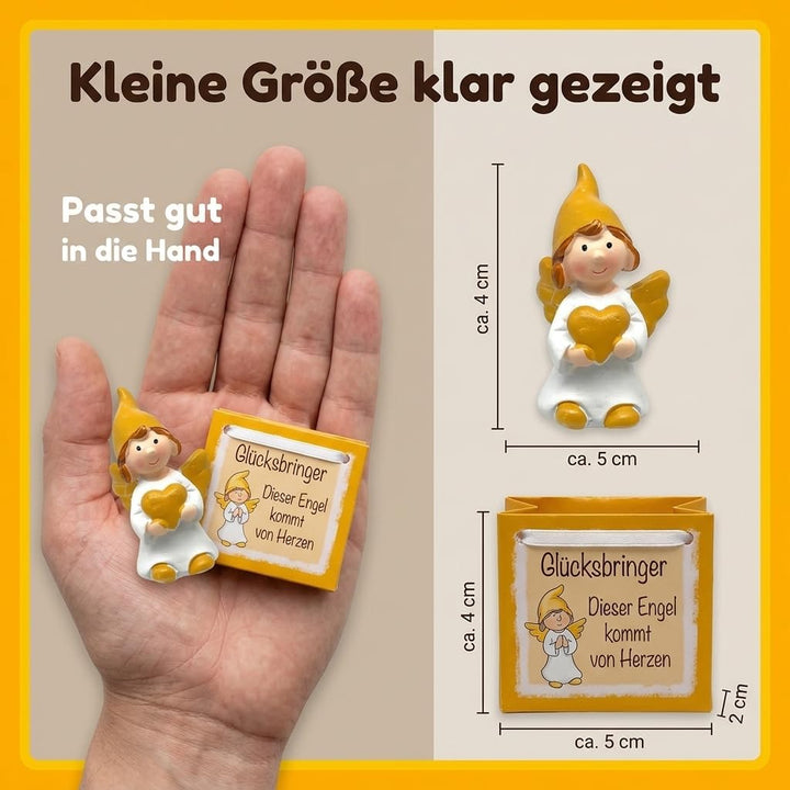 MIJOMA 24 Stück Set Schutzengel in Tüte 2-Fach Sortiert, im 24er Display, Gastgeschenk Glücksbringer