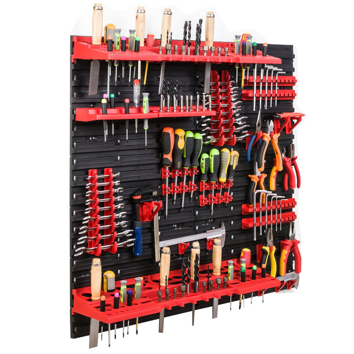 SimpleThing Lagersystem Werkstattregal | 78 x 78 cm | | Wandregal mit Werkzeughalterungen - Wandplat