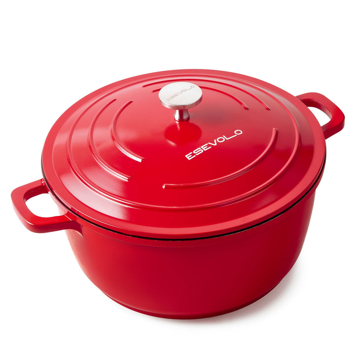 Bräter mit Deckel Schmortopf Induktion 24 cm Brot Backen Dutch Oven Stil, leichter als Gusseisen Top