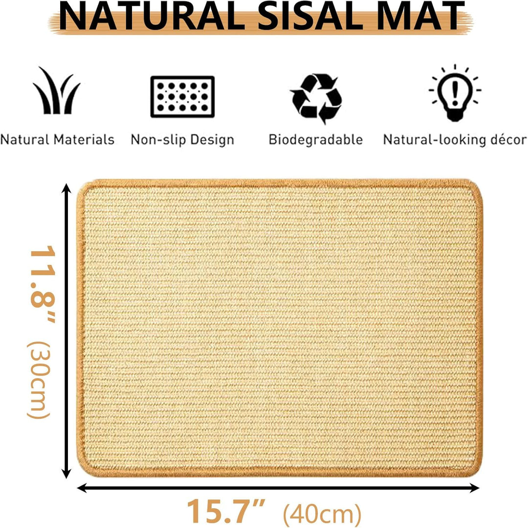 2 Kratzmatte für Kaninchen, natürliches Kaninchen Krallen und Zahnpflege, Kaninchen-Matten für Käfig