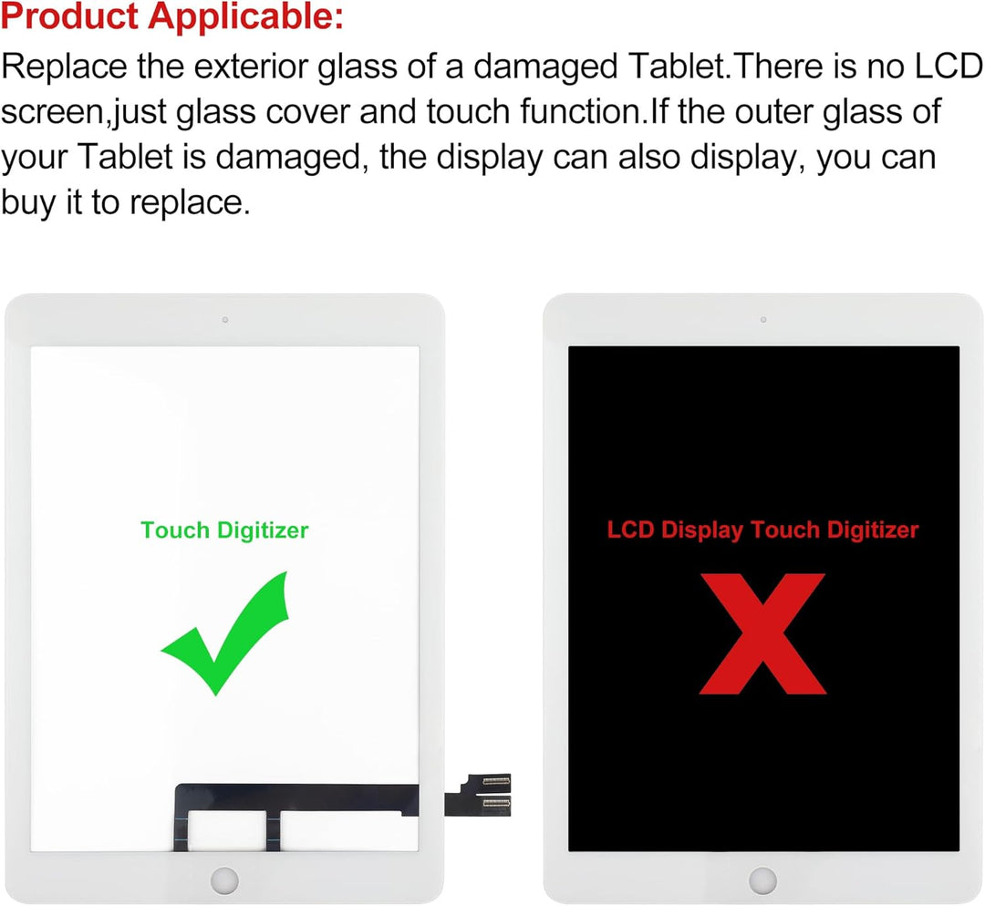 Neue Weiss Touchscreen Glas Digitizer Ersatz für iPad Pro 9.7 2016 A1673 A1674 A1675 Touchscreen Fro
