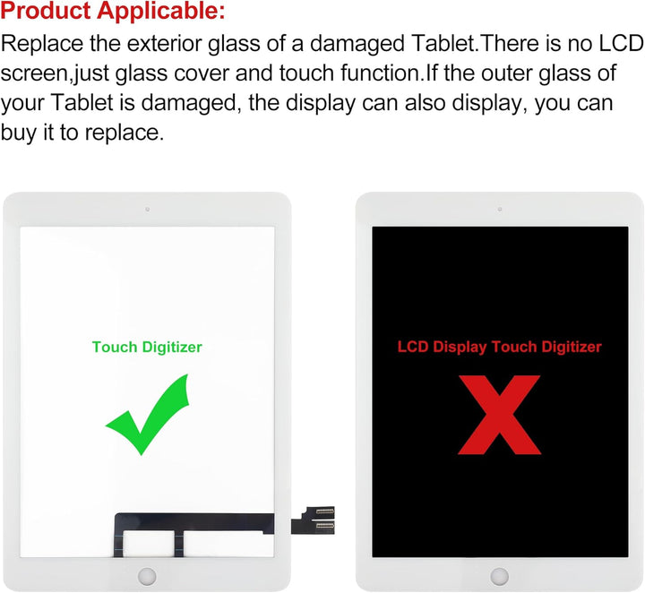 Neue Weiss Touchscreen Glas Digitizer Ersatz für iPad Pro 9.7 2016 A1673 A1674 A1675 Touchscreen Fro