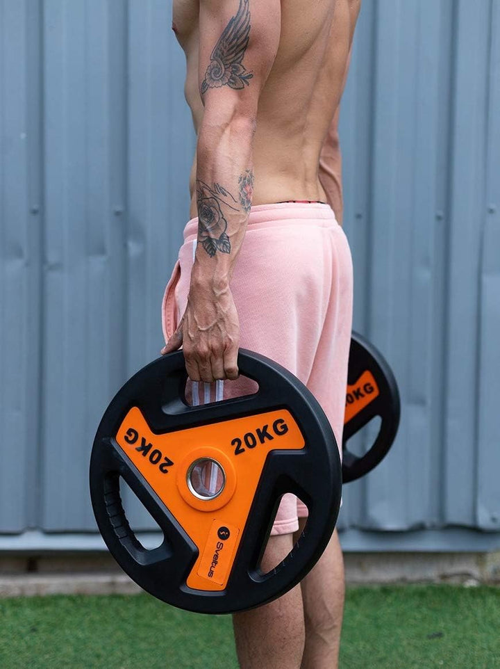 Sveltus 3813 Festplatte für Stange Unisex Erwachsene, Orange/Schwarz, 20 kg