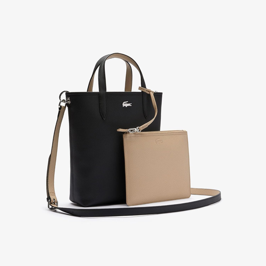 Lacoste Damen Nf2991aa Einkaufstasche Noir Krema, Noir Krema