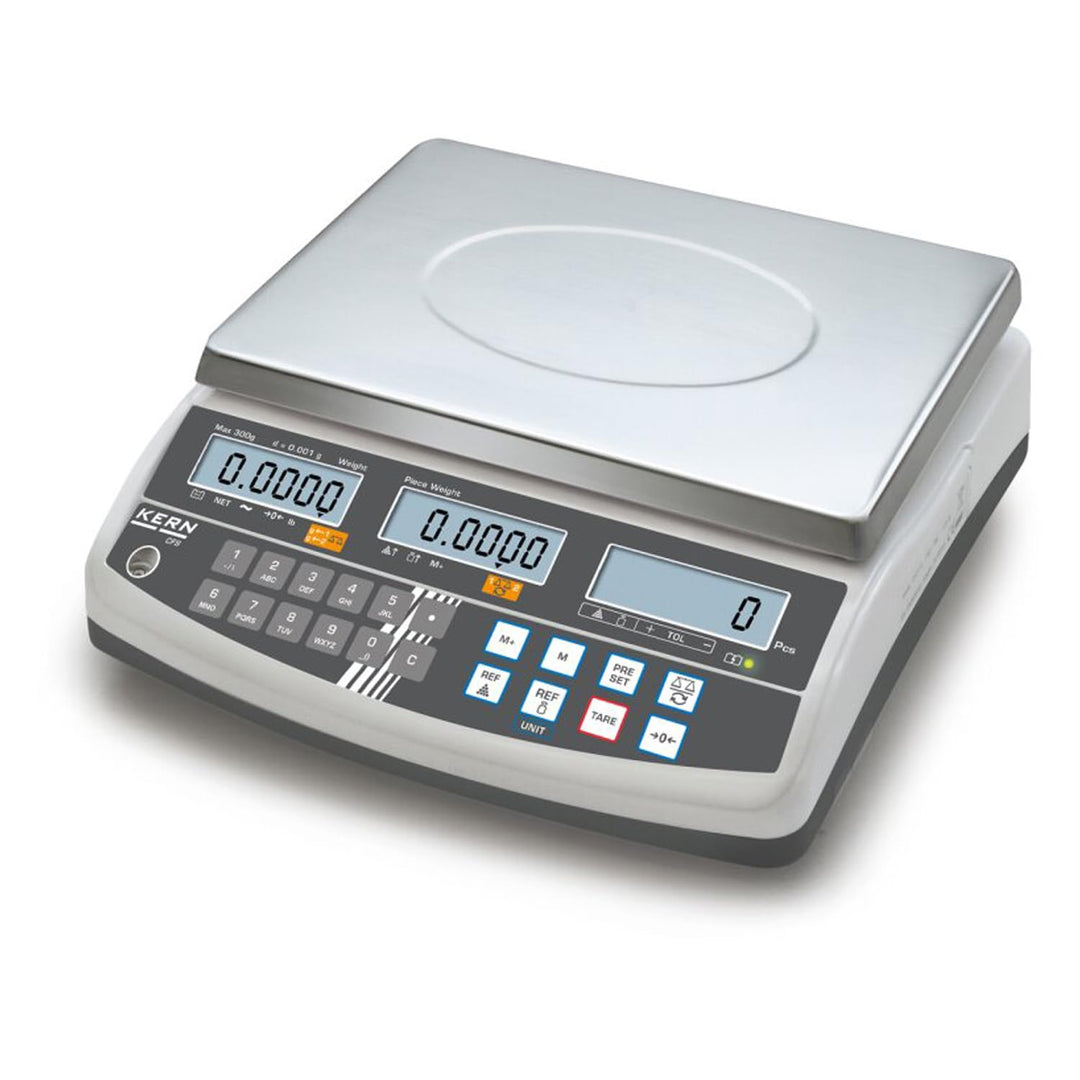 Professionelle Zählwaage mit 100 Artikelspeicherplätzen und Zweitwaagenschnittstelle [Kern CFS 30K0.