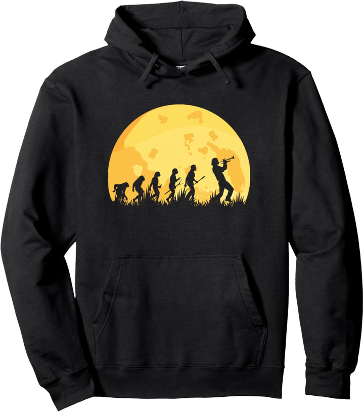 Evolution Trompete Trompeter Trompetenspieler Geschenk Pullover Hoodie