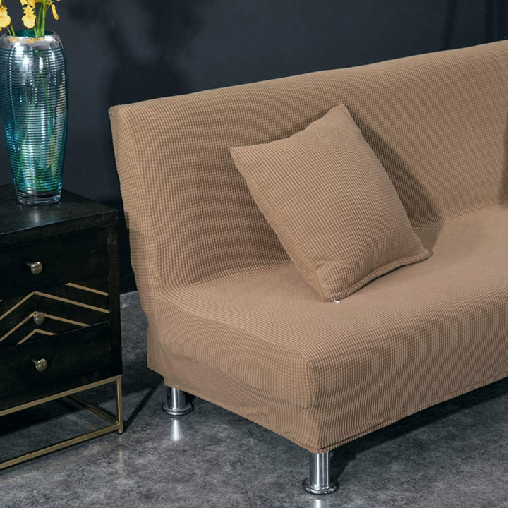 Meigeh Sofabezug ohne armlehnen Stretch Armlose sofaüberwurf Sofahusse Ohne Armlehne 2 sitzer Sofa A