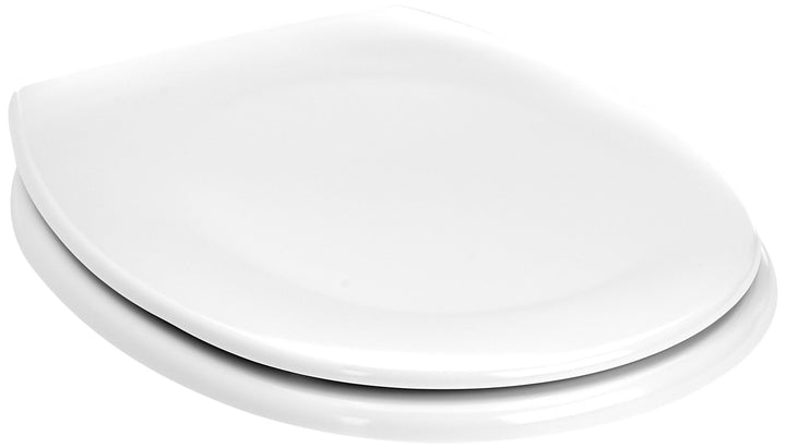 axentia WC-Sitz mit einer Duroplast Absenkautomatik, weisser Kunsstoff Toilettensitz ca. 45 x 37 x 3